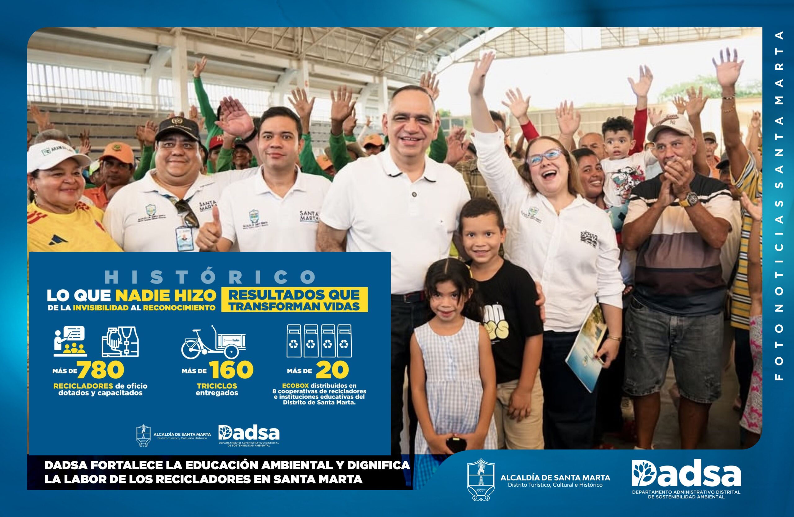 DADSA fortalece la educación ambiental y dignifica la labor de los recicladores en Santa Marta