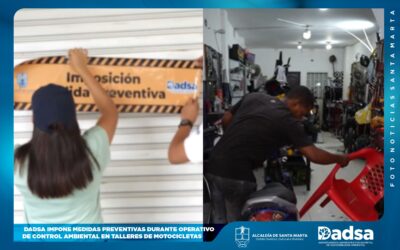 DADSA impone medidas preventivas durante operativo de control ambiental en talleres de motocicletas